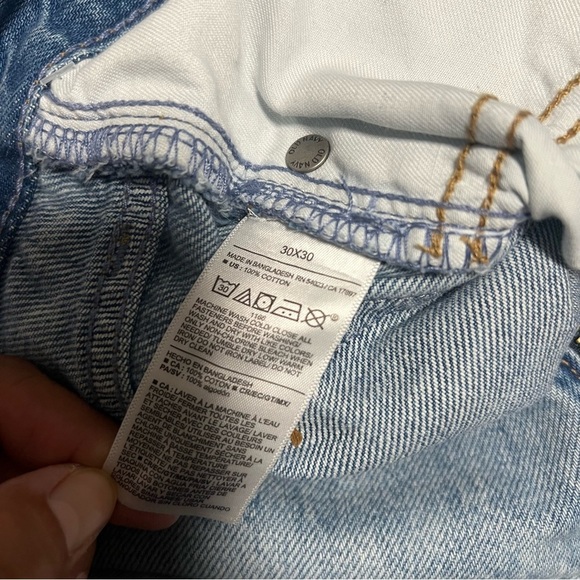 Old Navy Men’ 30x30 Straight Good Bucket Rigid Light Wash Jeans 100% Cotton NWT - Picture 8 of 10